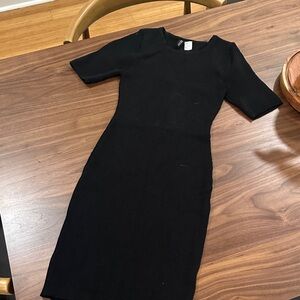 H&M Classic Black Midi Dress